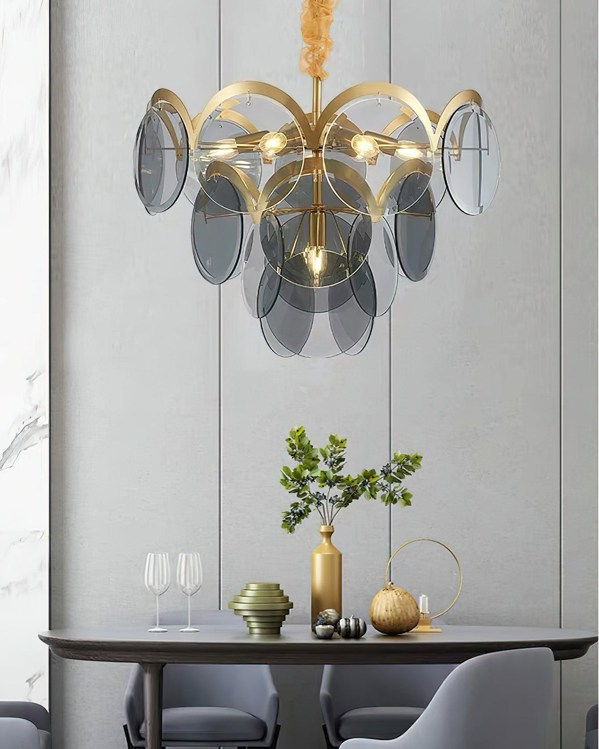 Laelune Glass Chandelier-Moonnatur