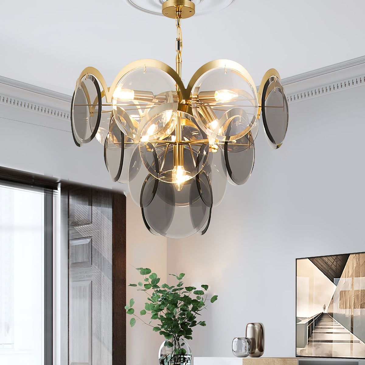 Laelune Glass Chandelier-Moonnatur