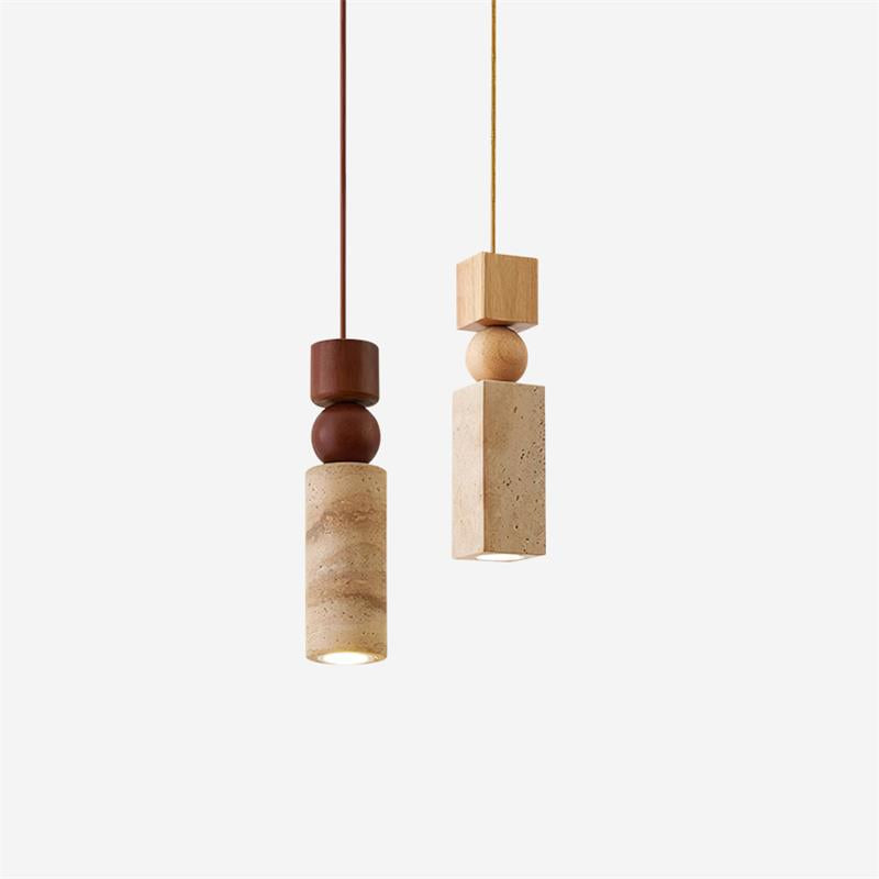 Norreloria Travertine Pendant Light-Moonnatur