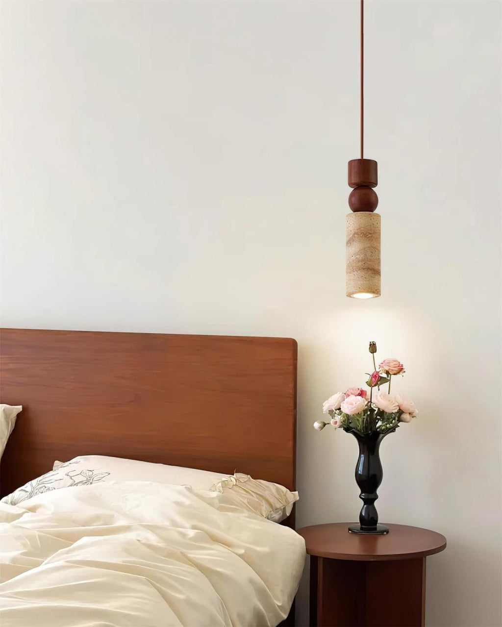Norreloria Travertine Pendant Light-Moonnatur