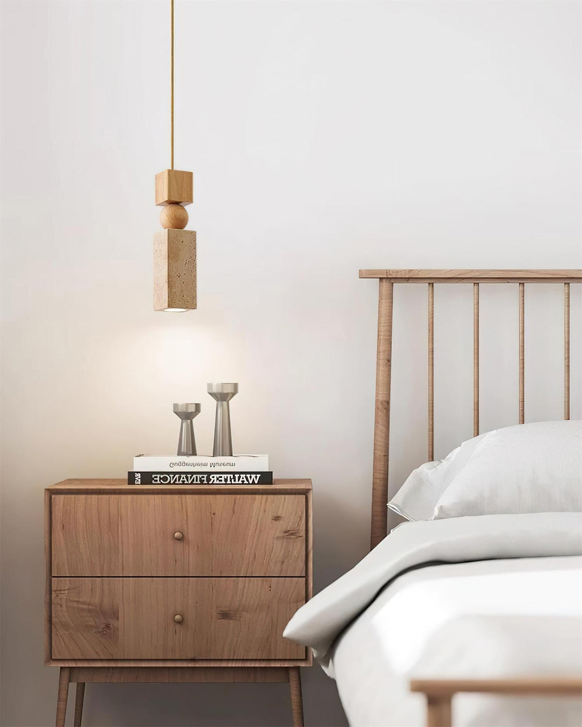 Norreloria Travertine Pendant Light-Moonnatur