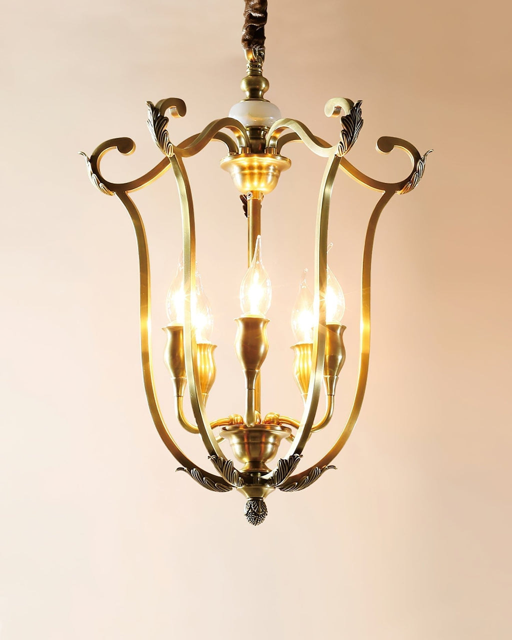 Aldricella Brass Chandelier-Moonnatur