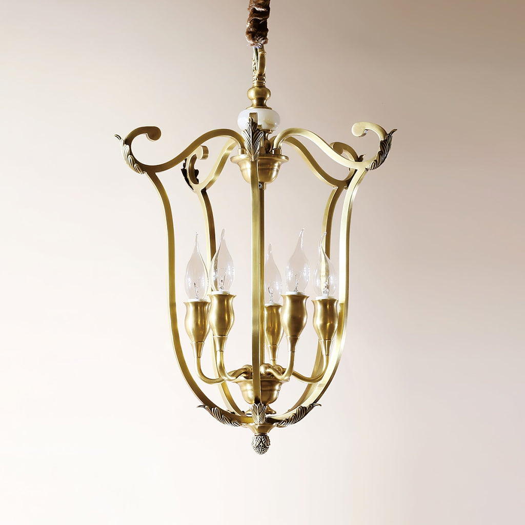 Aldricella Brass Chandelier-Moonnatur