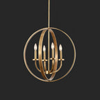 Aldricella Brass Chandelier-Moonnatur