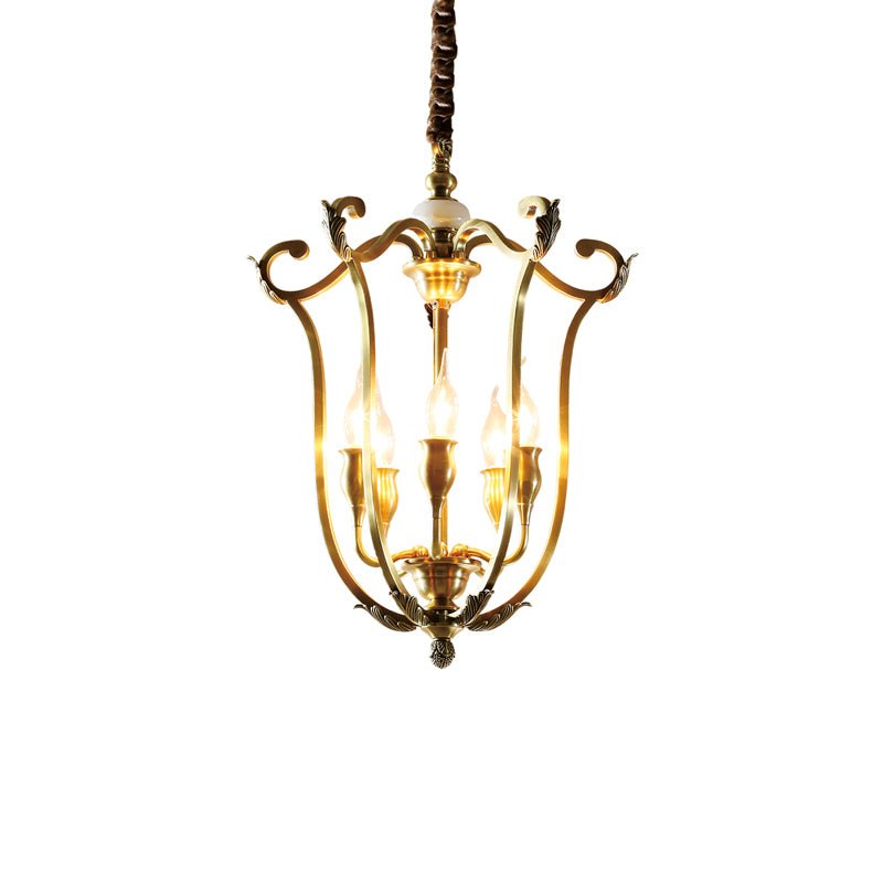 Aldricella Brass Chandelier-Moonnatur