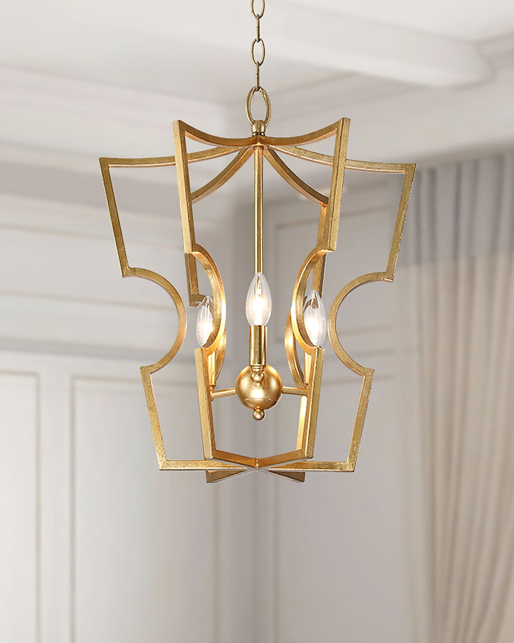 Aldricella Brass Chandelier-Moonnatur