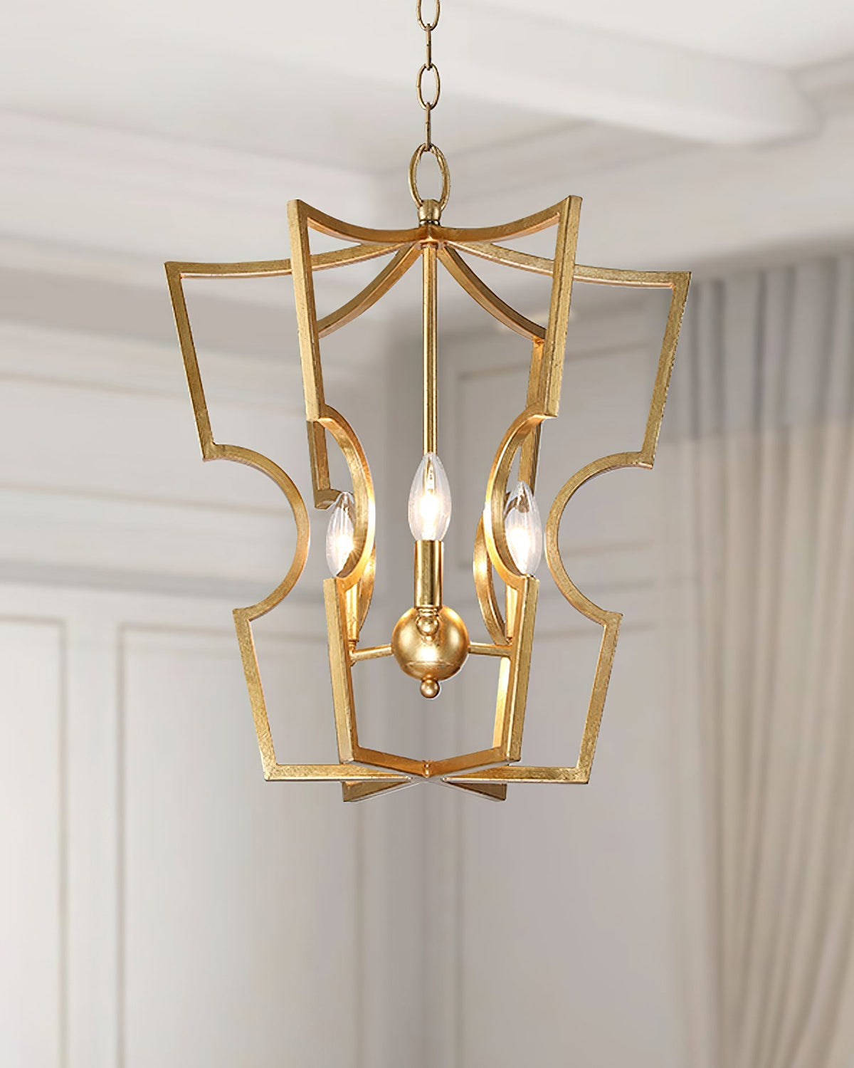 Aldricella Brass Chandelier-Moonnatur