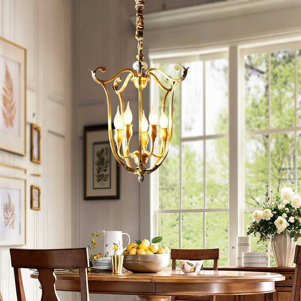 Aldricella Brass Chandelier-Moonnatur