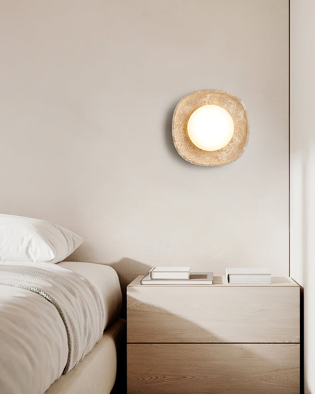 Faldenenora Travertine Wall Light-Moonnatur