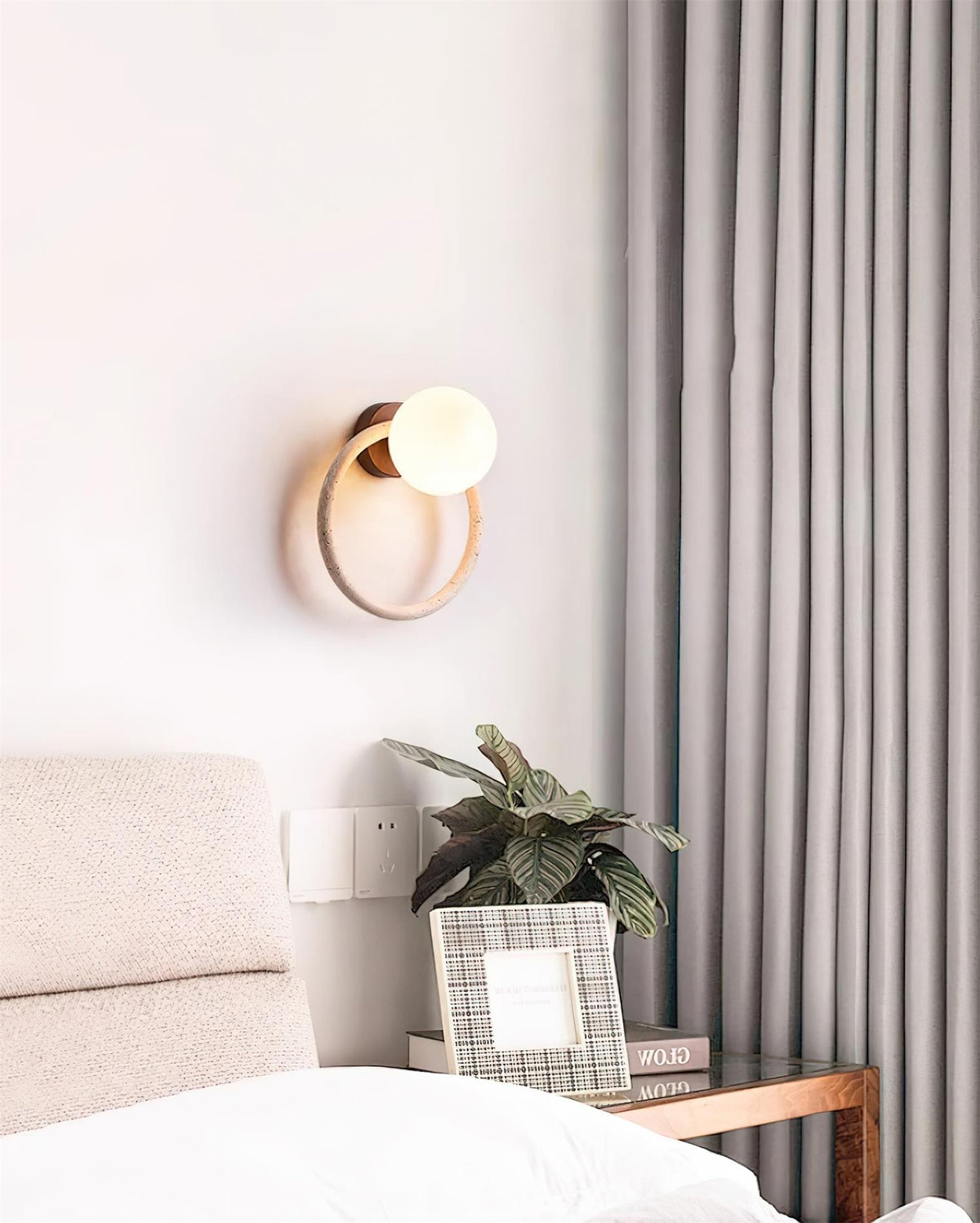 Loveneth Travertine Wall Light-Moonnatur