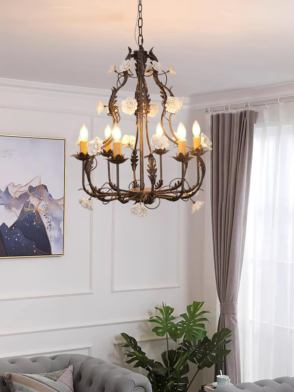 Erlenoria Ceramic Chandelier-Moonnatur