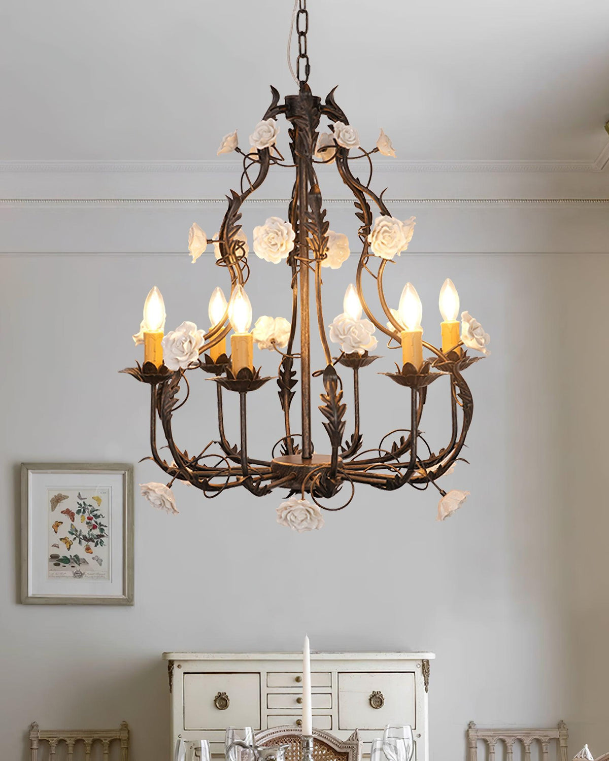 Erlenoria Ceramic Chandelier-Moonnatur