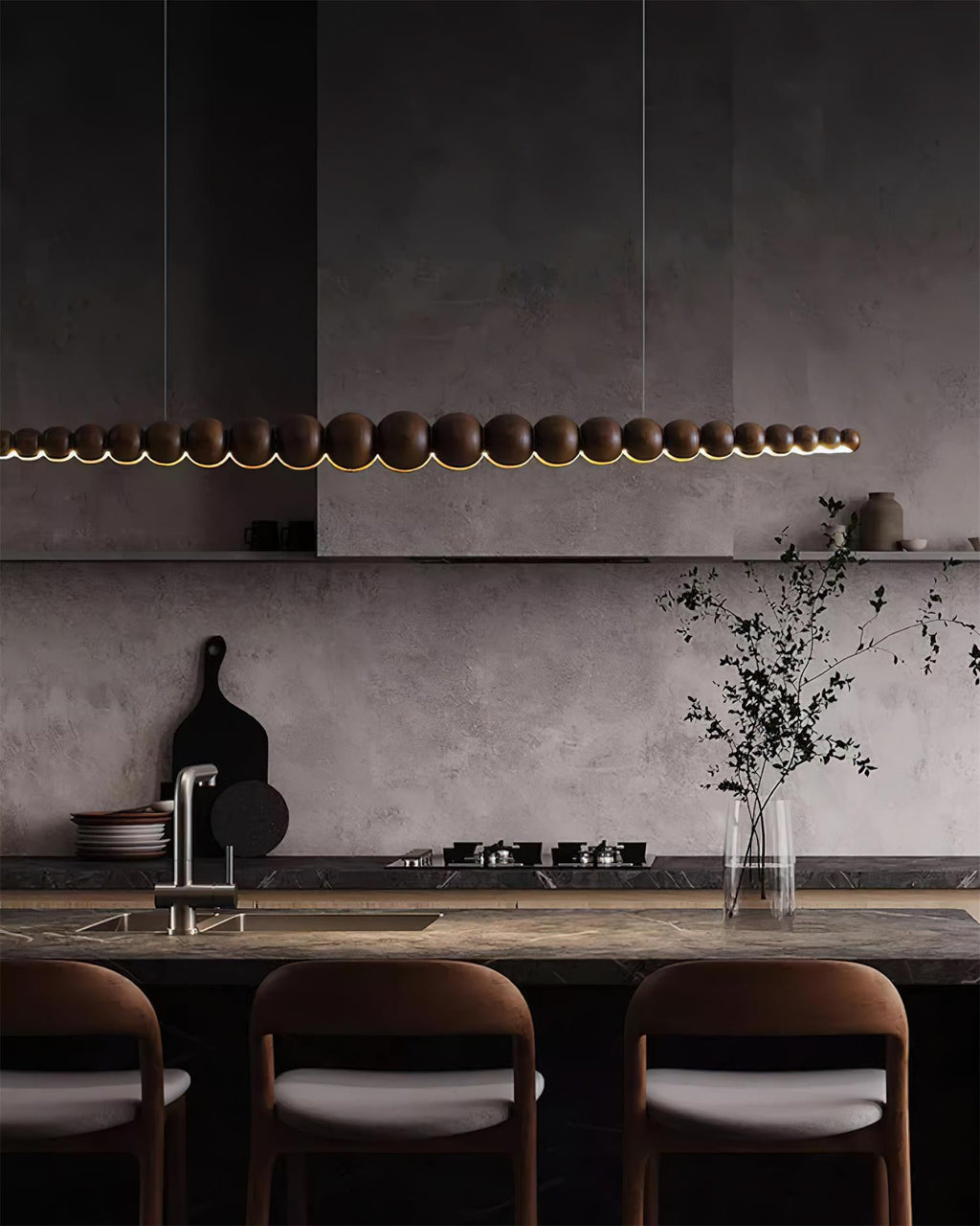 Rardenora Wood Chandelier-Moonnatur
