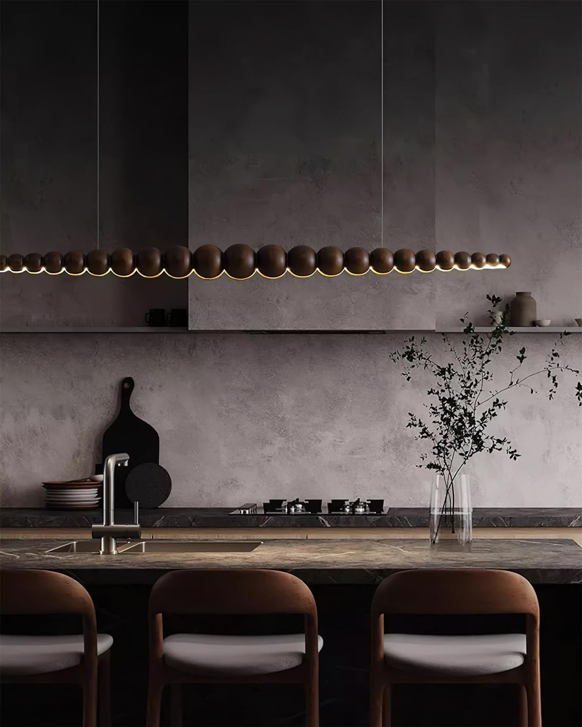 Rardenora Wood Chandelier-Moonnatur