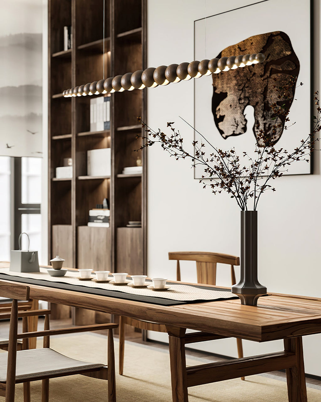 Rardenora Wood Chandelier-Moonnatur