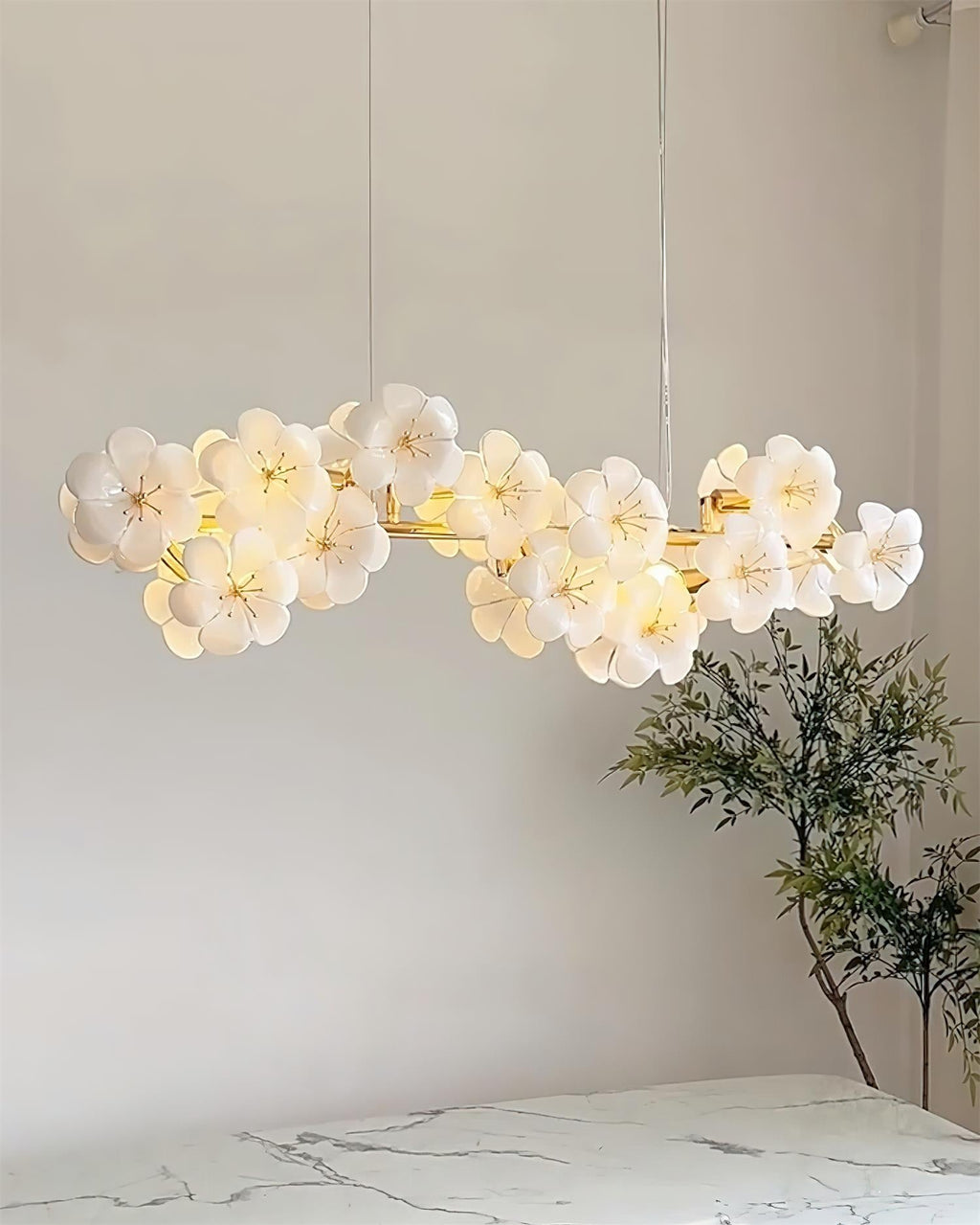 Erlenevia Glass Chandelier-Moonnatur