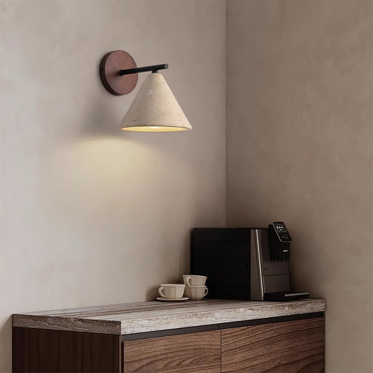 Brevenelle Travertine Wall Light-Moonnatur