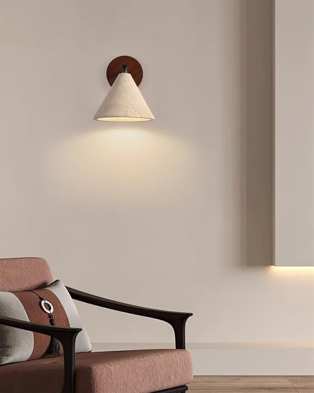 Brevenelle Travertine Wall Light-Moonnatur