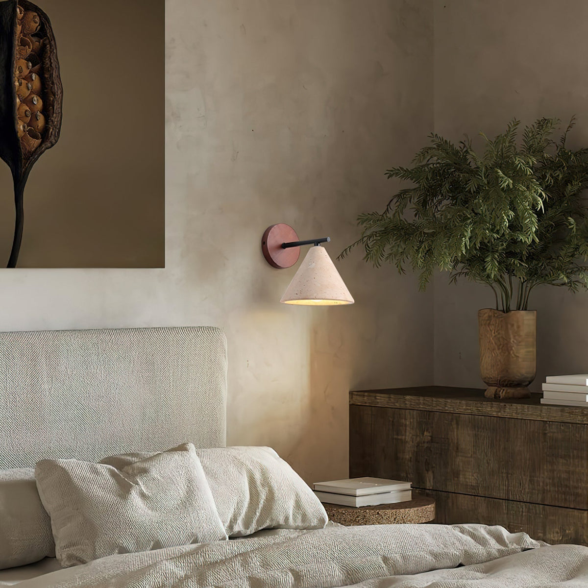 Brevenelle Travertine Wall Light-Moonnatur
