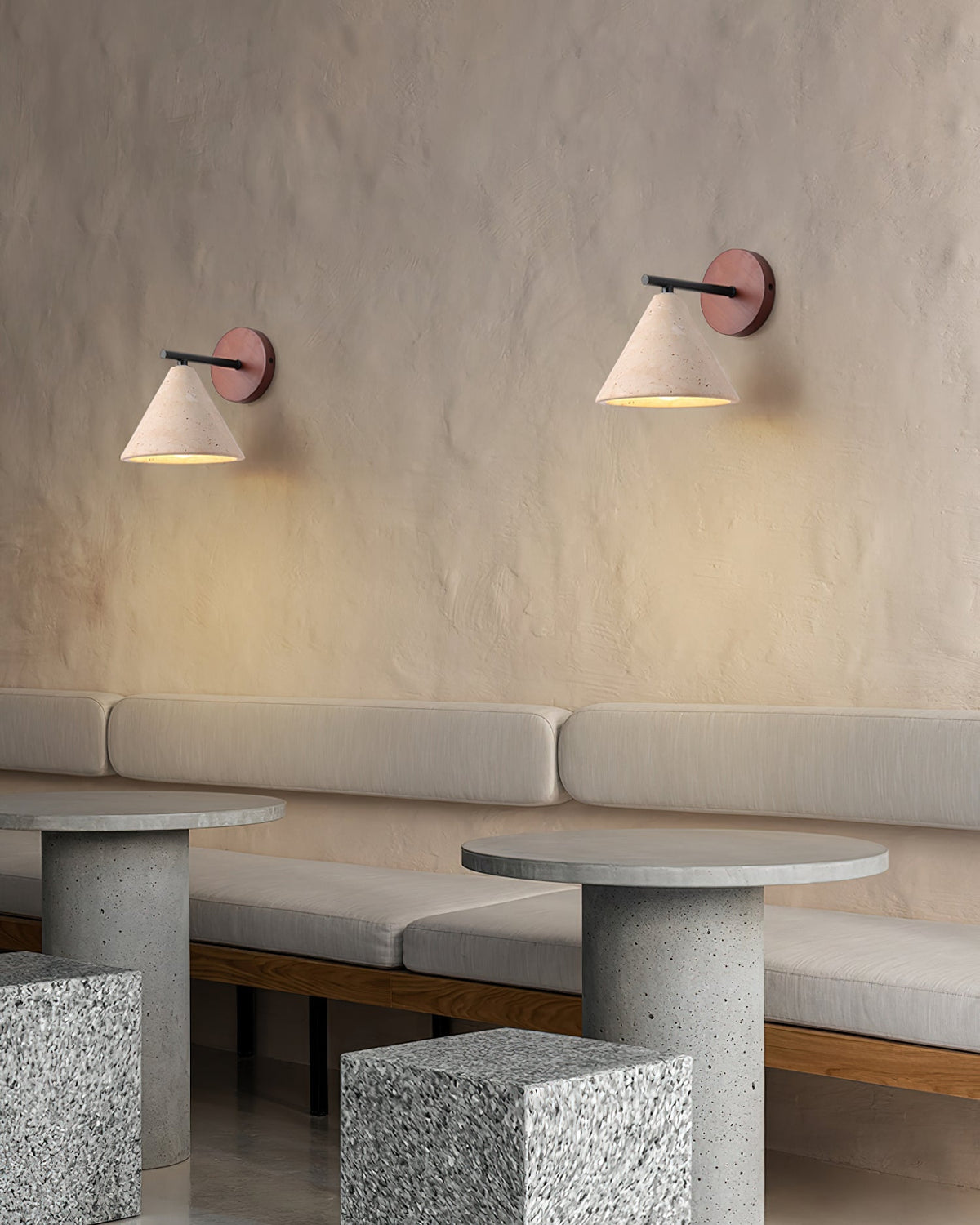 Brevenelle Travertine Wall Light-Moonnatur