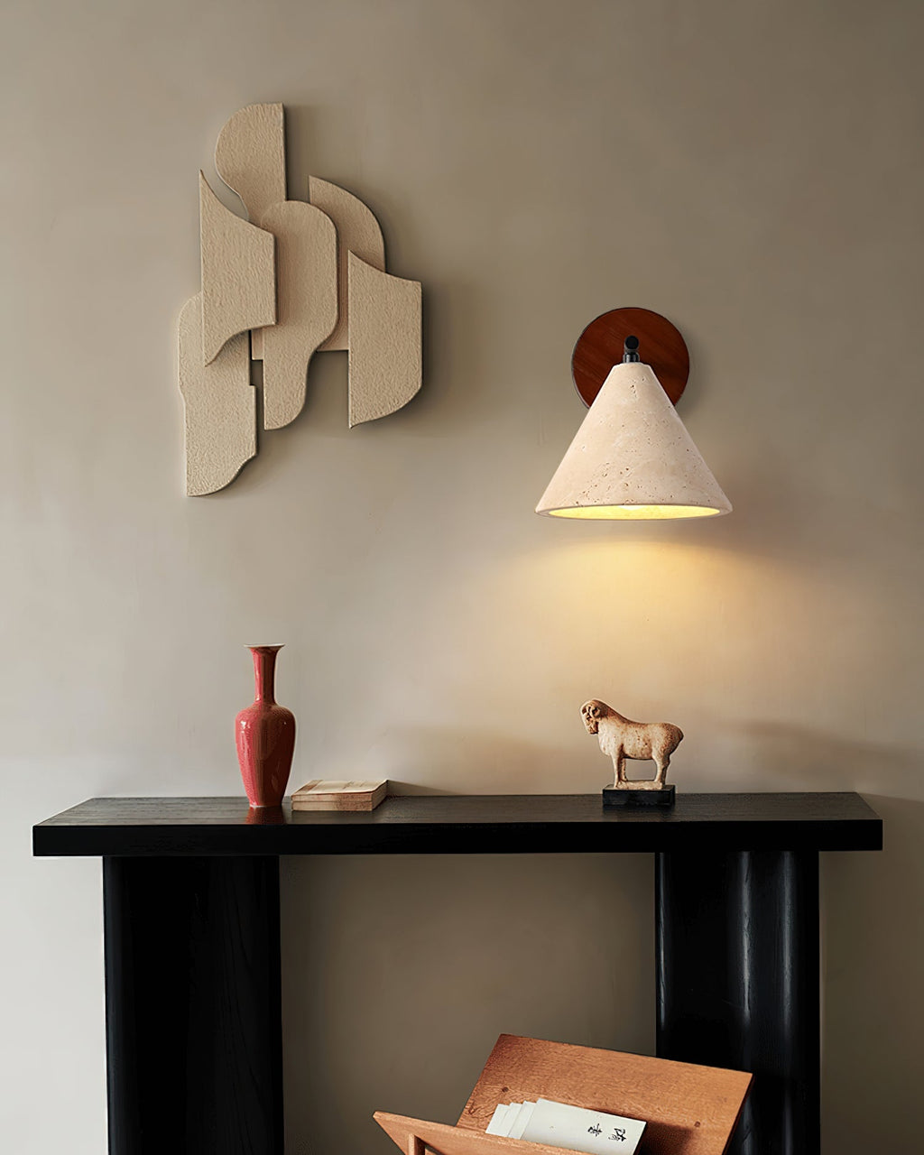 Brevenelle Travertine Wall Light-Moonnatur