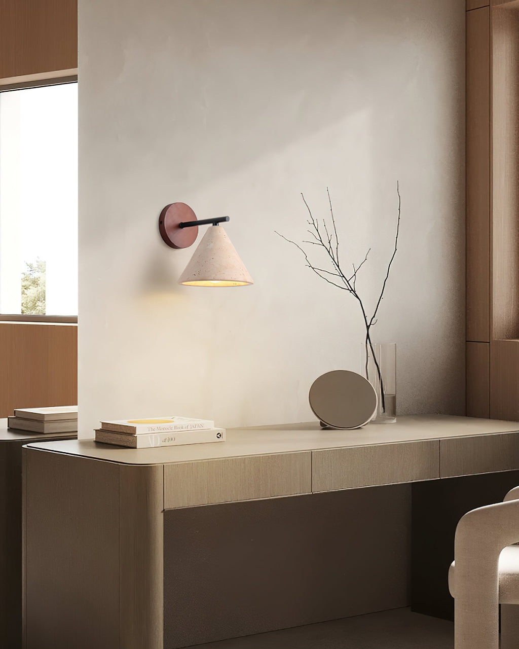 Brevenelle Travertine Wall Light-Moonnatur