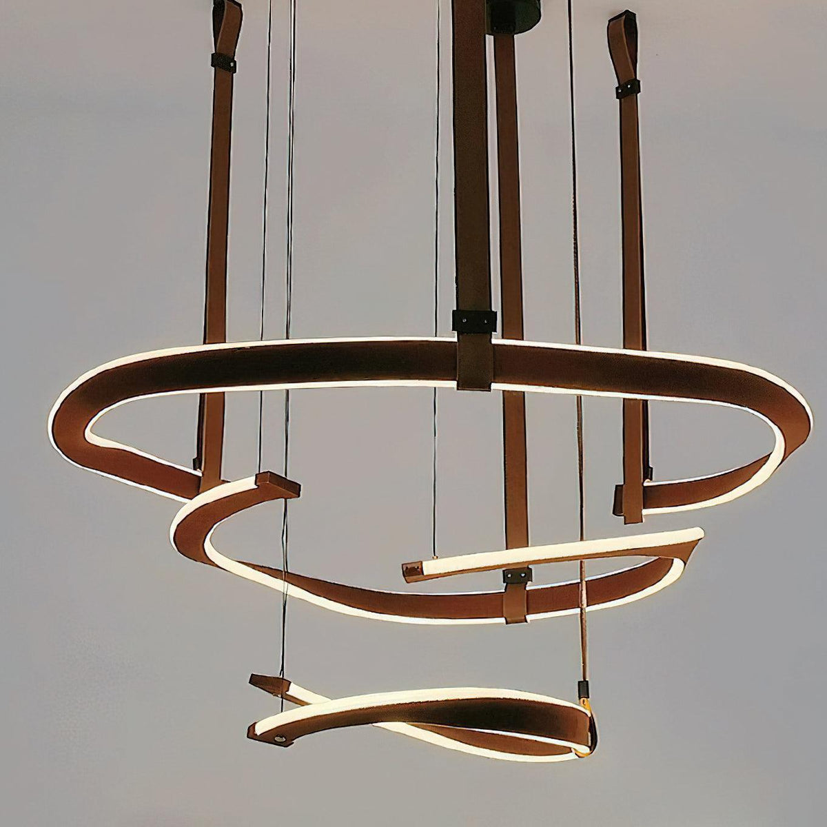 Berelcove Artificial Leather Chandelier-Moonnatur