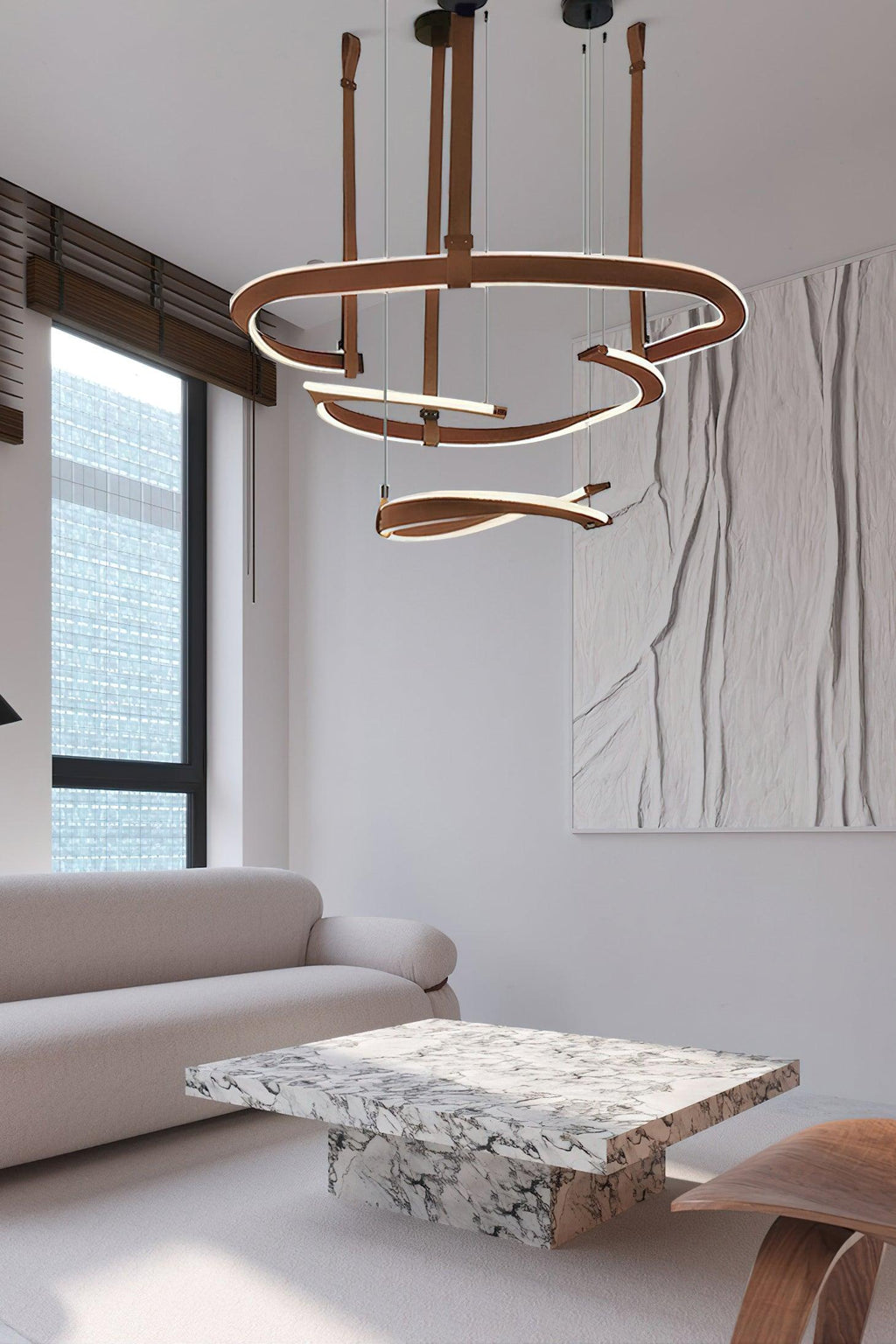 Berelcove Artificial Leather Chandelier-Moonnatur