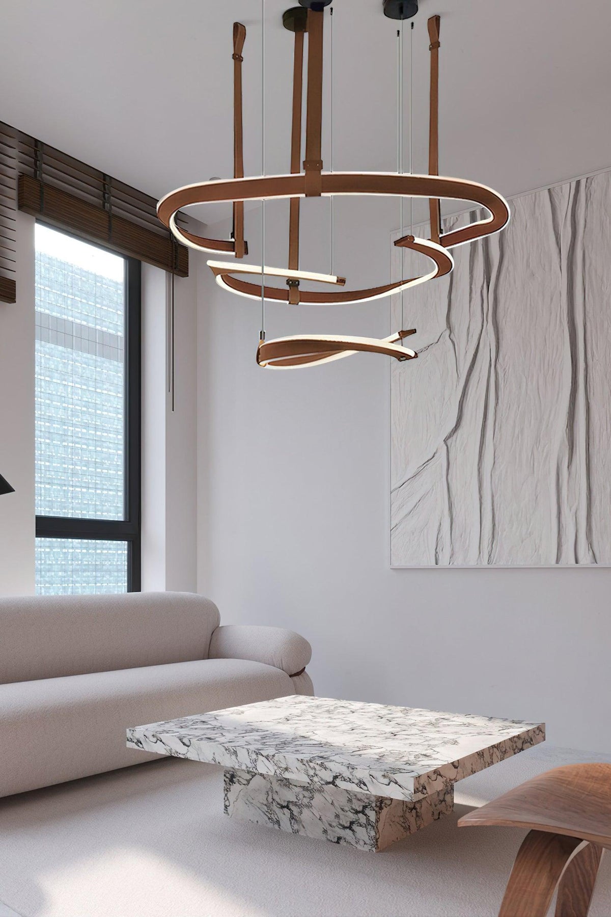 Berelcove Artificial Leather Chandelier-Moonnatur