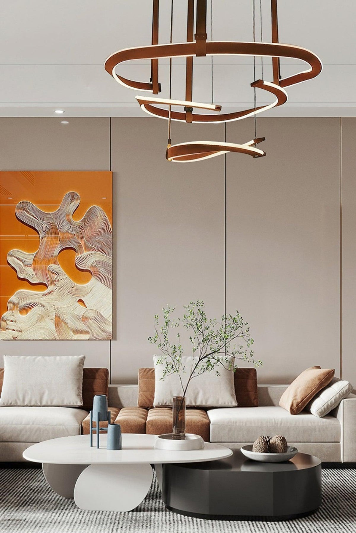 Berelcove Artificial Leather Chandelier-Moonnatur
