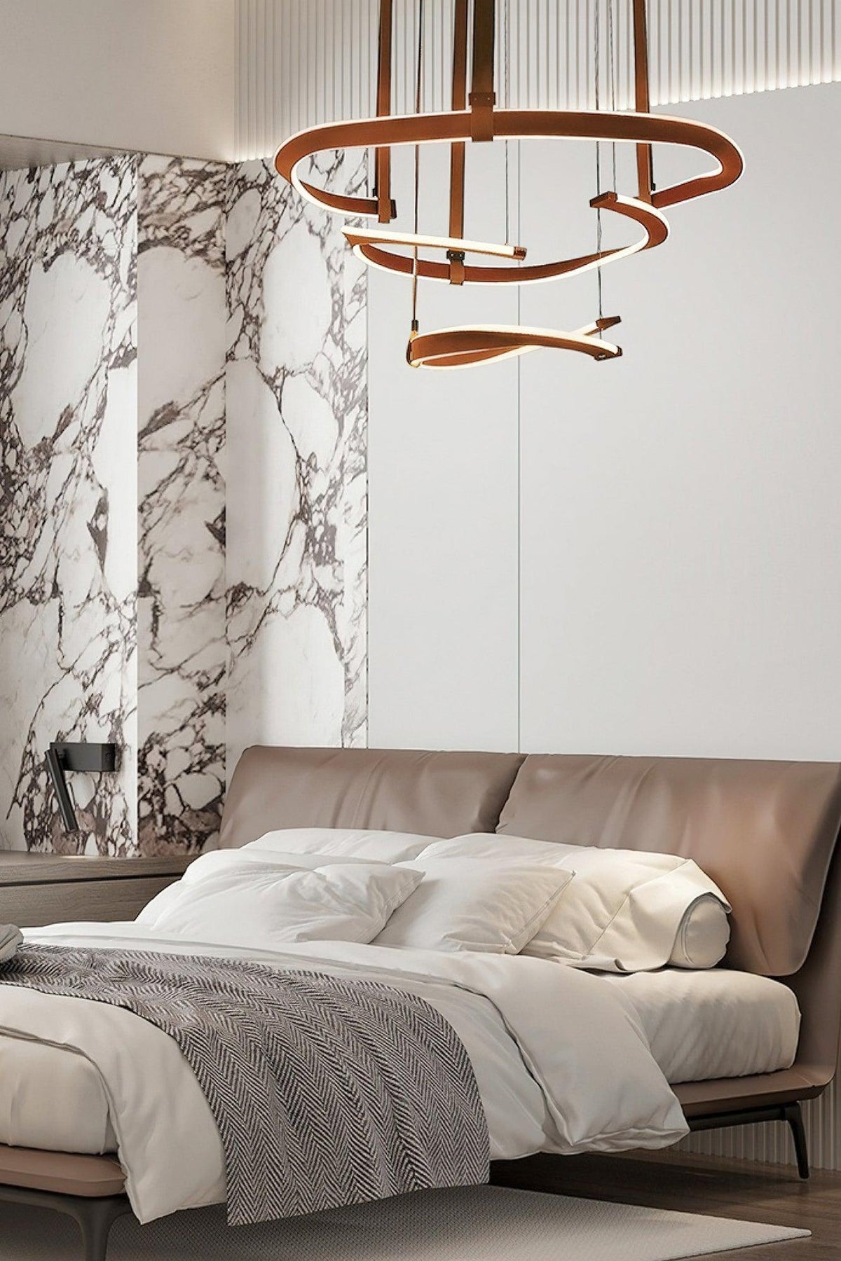 Berelcove Artificial Leather Chandelier-Moonnatur