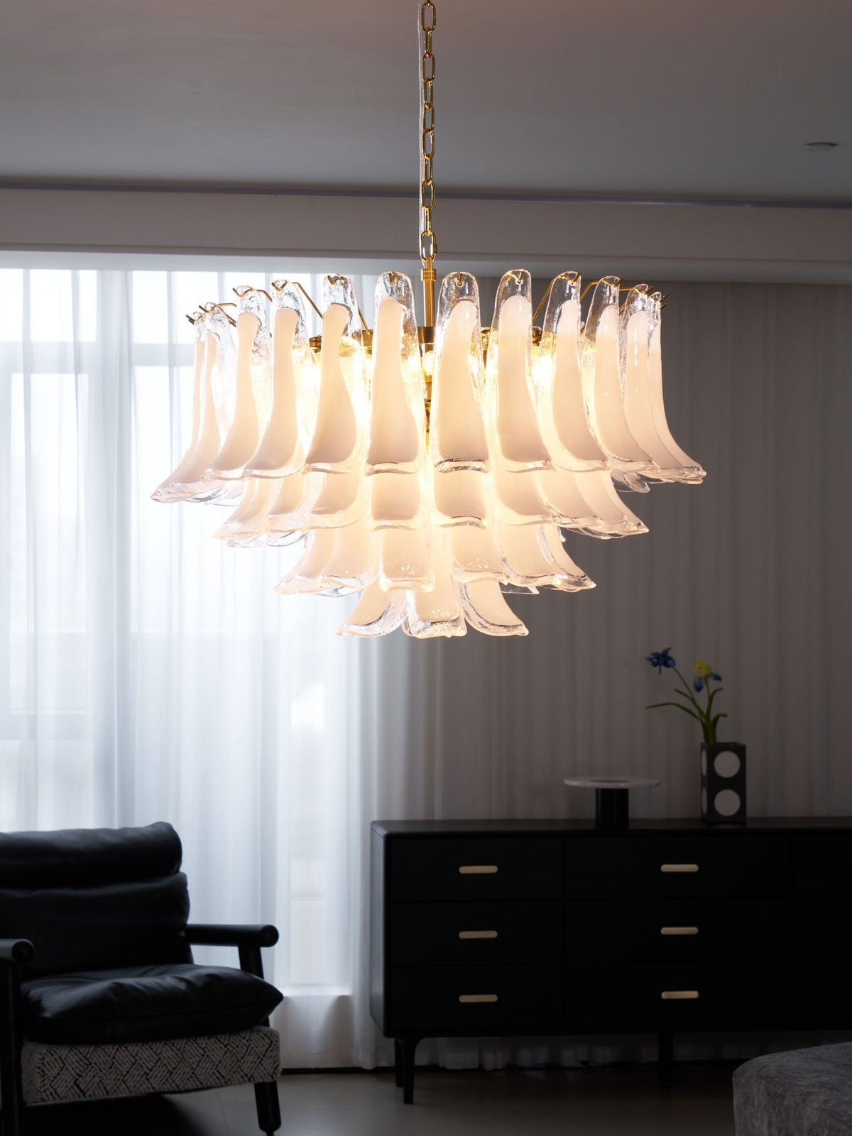Langrencove Glass Chandelier-Moonnatur