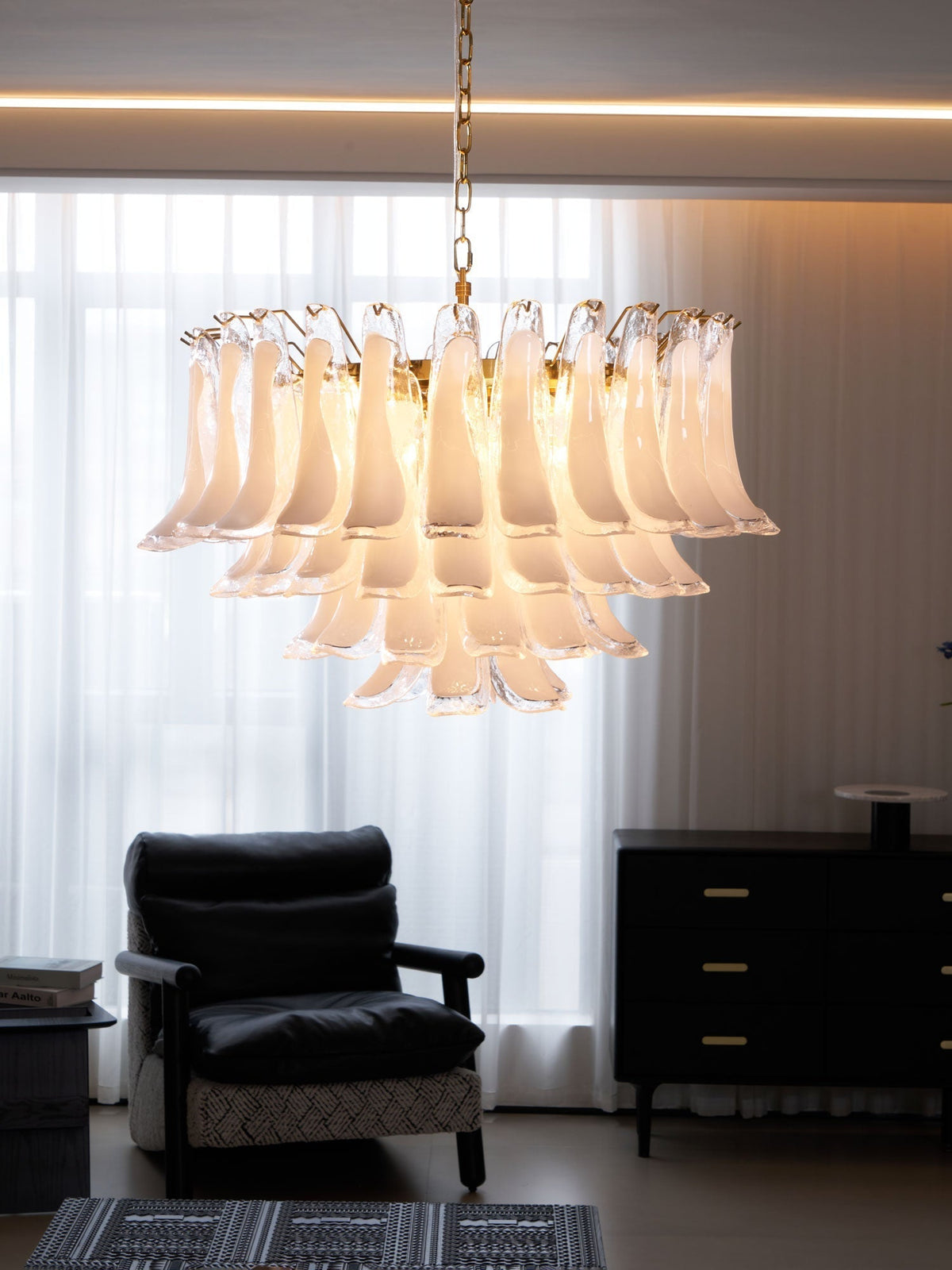 Langrencove Glass Chandelier-Moonnatur