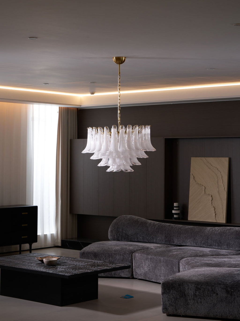 Langrencove Glass Chandelier-Moonnatur
