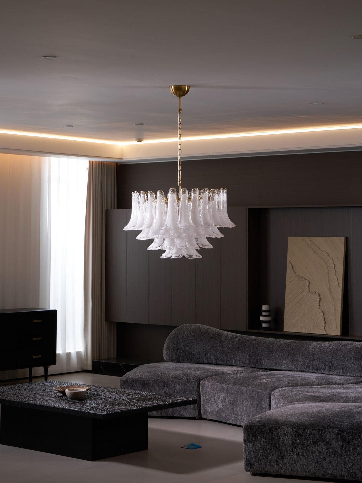 Langrencove Glass Chandelier-Moonnatur