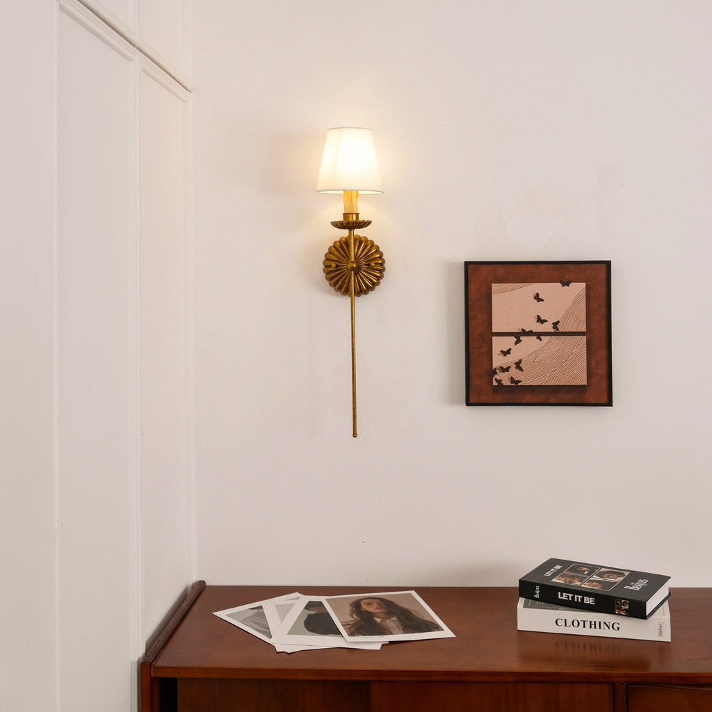 Ashenlynne Fabric Wall Light-Moonnatur