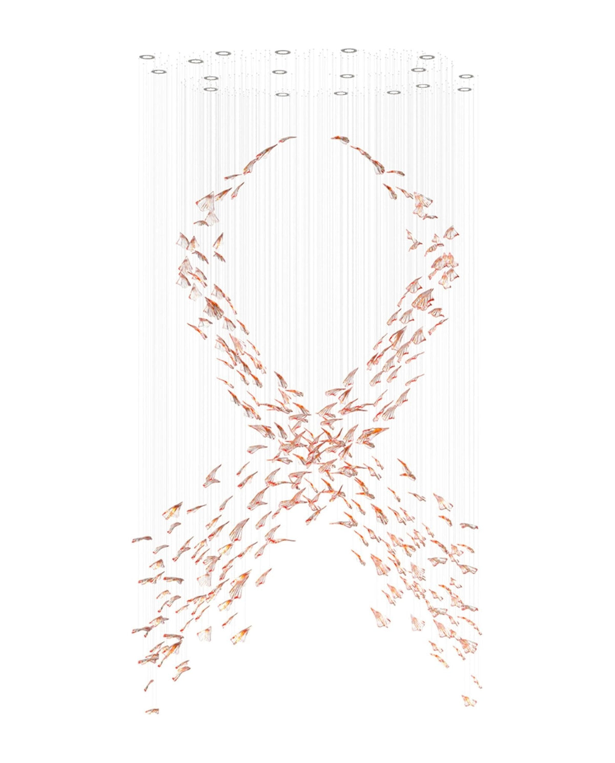 Tevella Glass Chandelier-Moonnatur