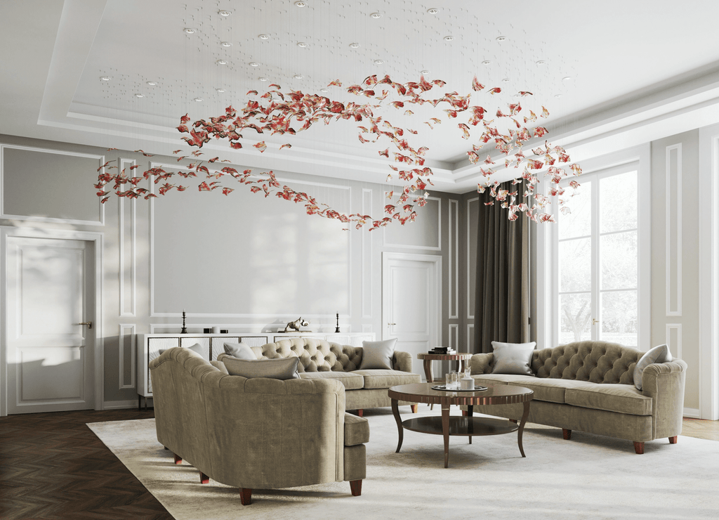 Tevella Glass Chandelier-Moonnatur