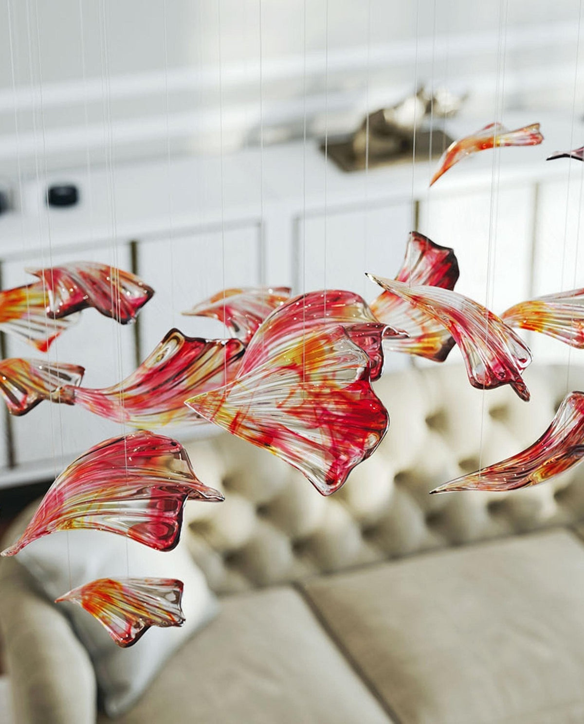 Tevella Glass Chandelier-Moonnatur