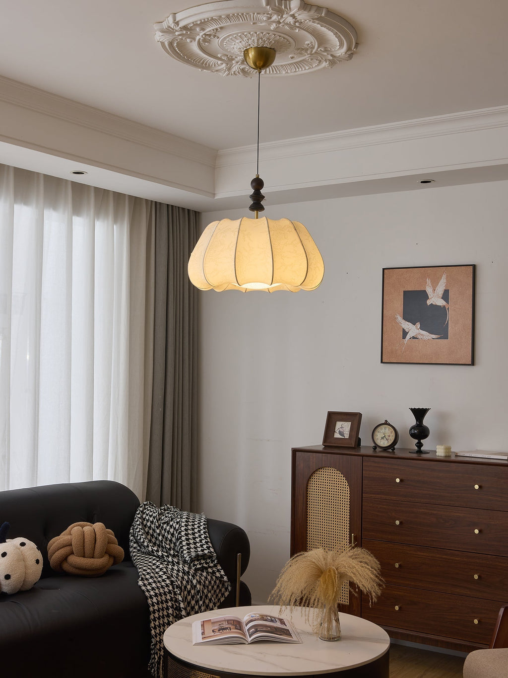 Calderella Fabric Pendant Light-Moonnatur