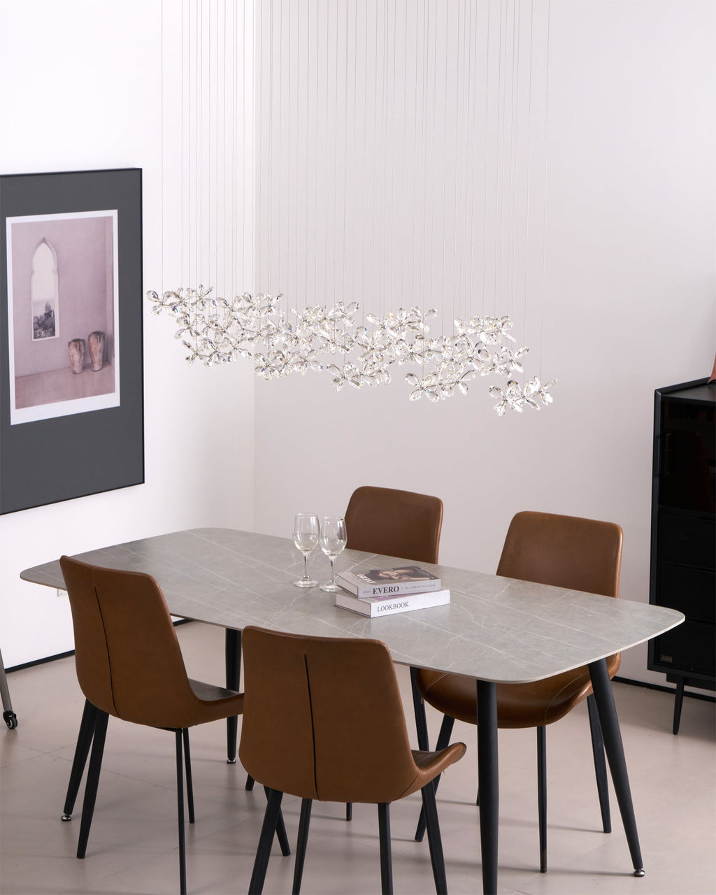 Qamora Crystal Chandelier-Moonnatur