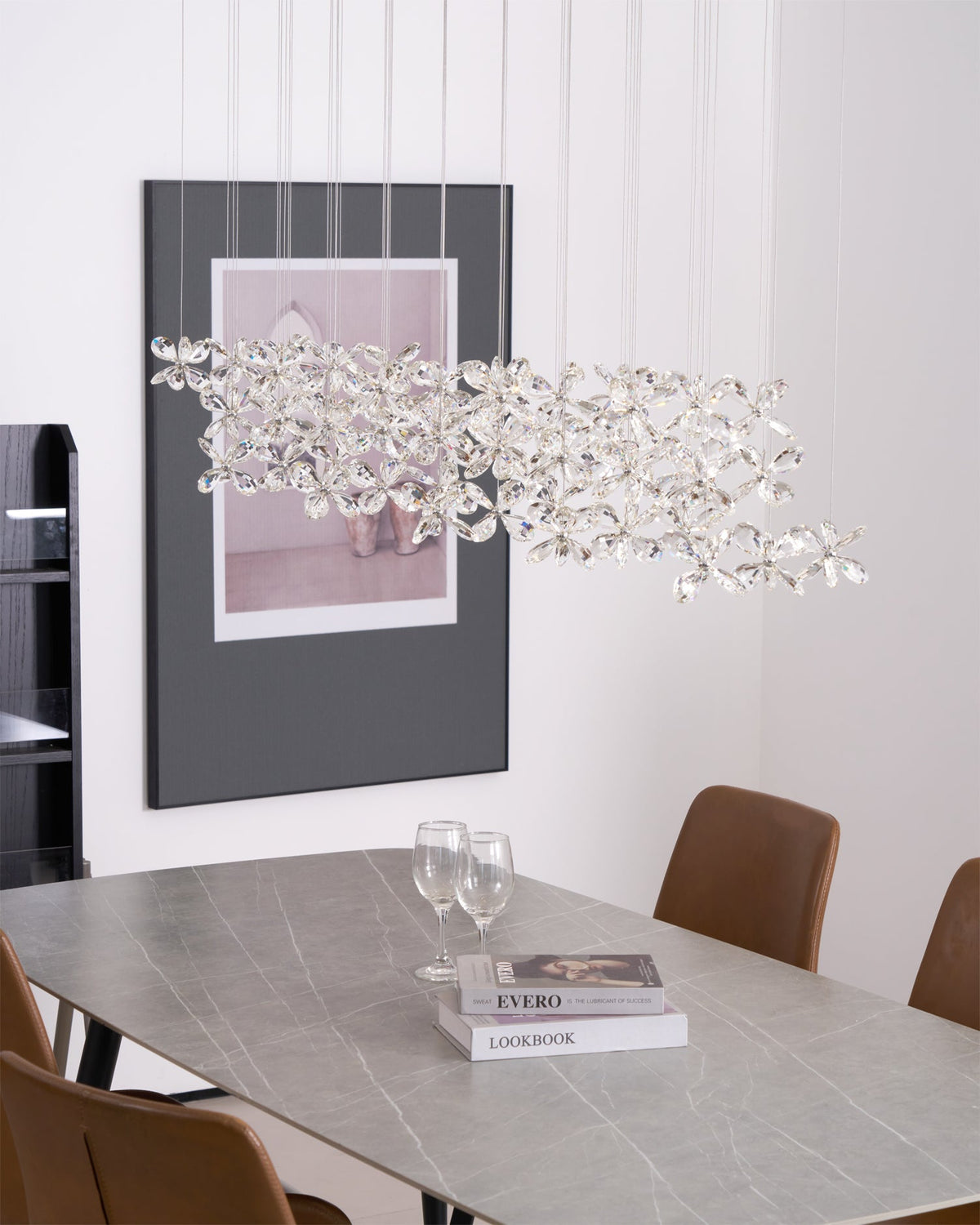 Qamora Crystal Chandelier-Moonnatur