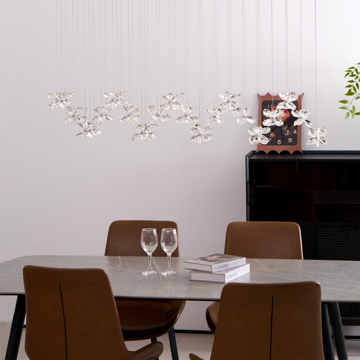 Qamora Crystal Chandelier-Moonnatur
