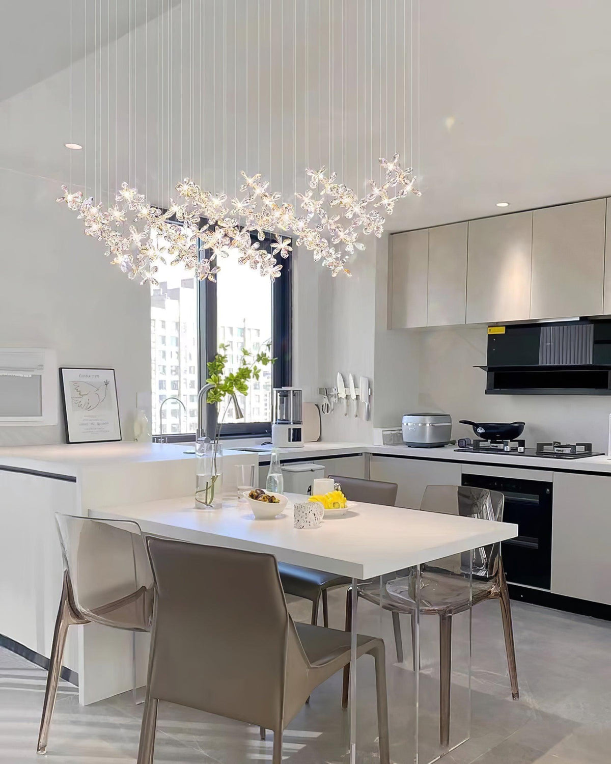 Qamora Crystal Chandelier-Moonnatur