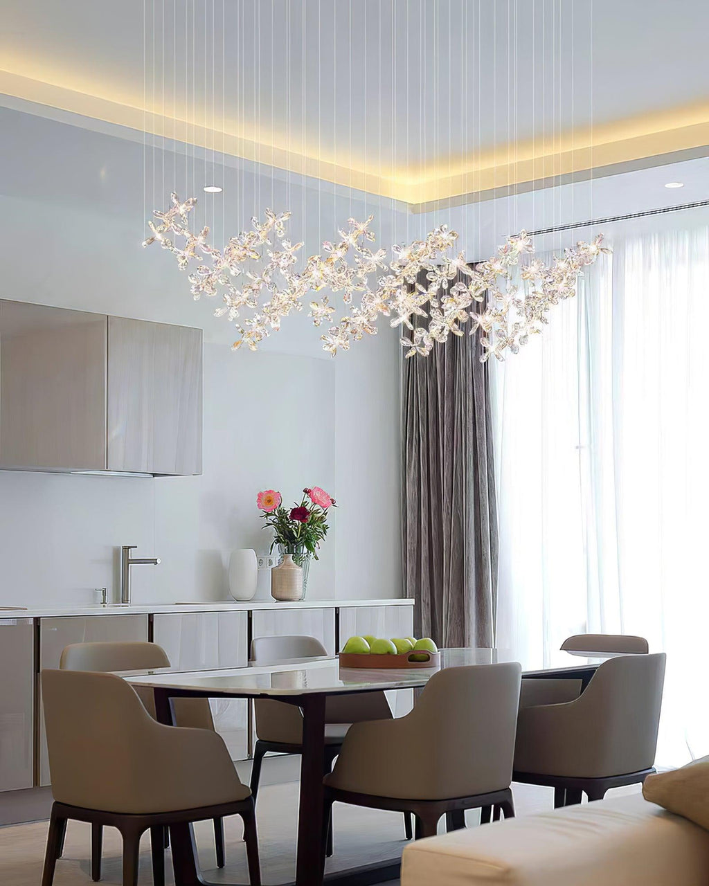 Qamora Crystal Chandelier-Moonnatur