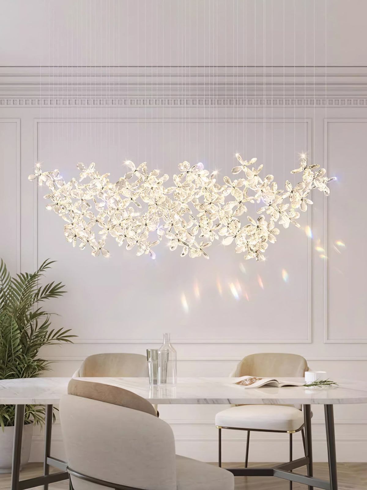 Qamora Crystal Chandelier-Moonnatur