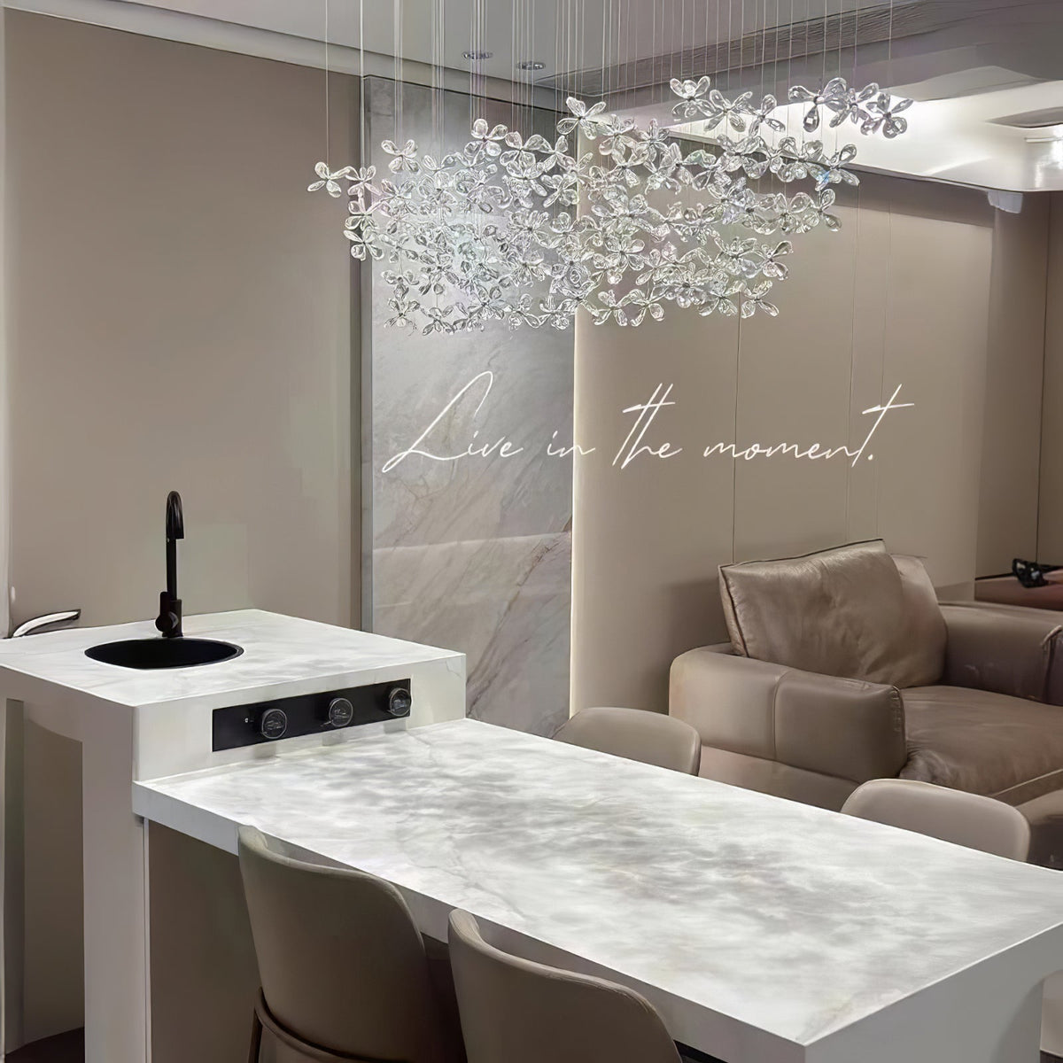 Qamora Crystal Chandelier-Moonnatur