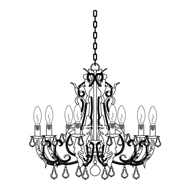 Fervella Crystal Chandelier-Moonnatur