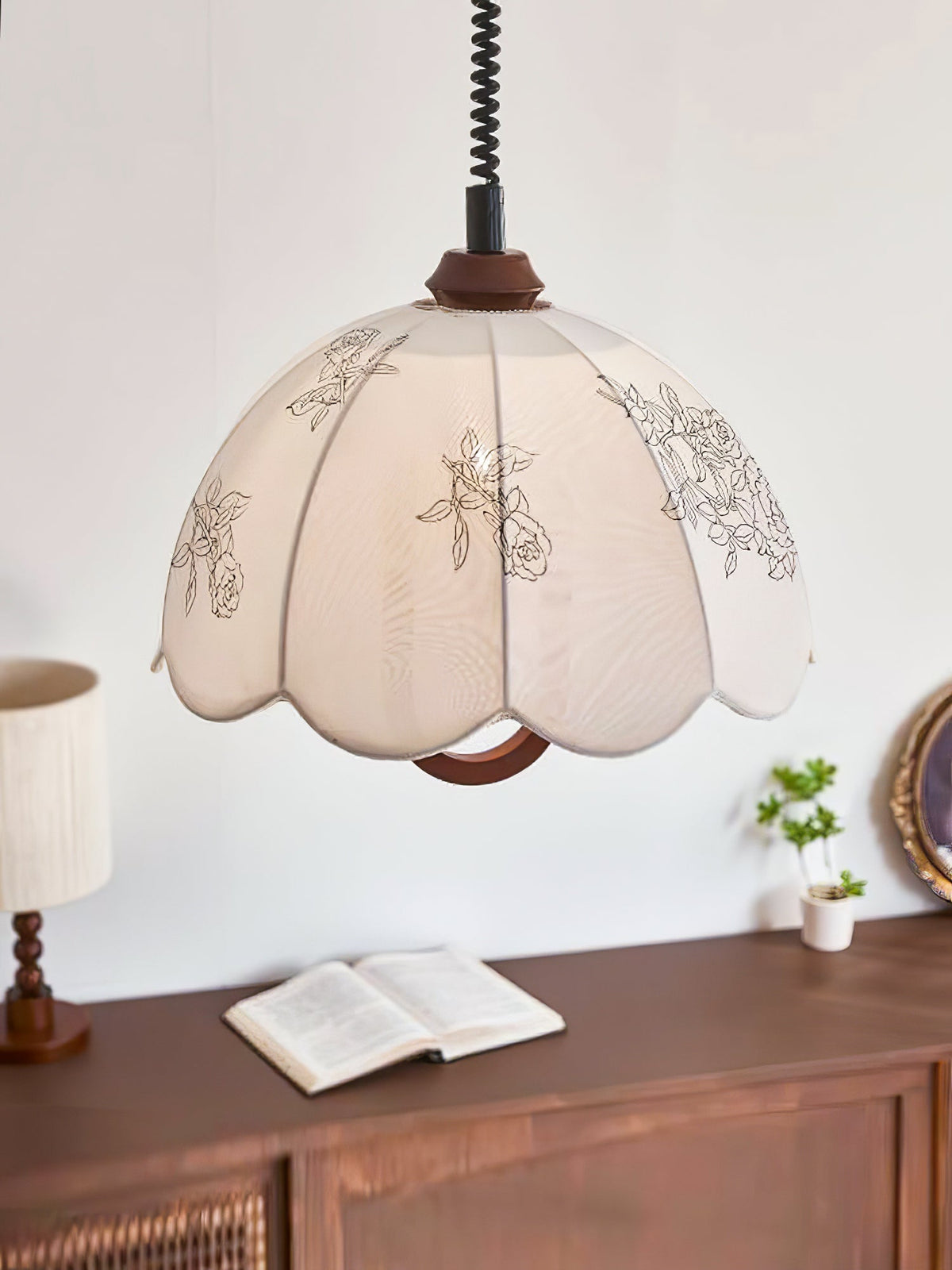 Talenia Fabric Pendant Light-Moonnatur