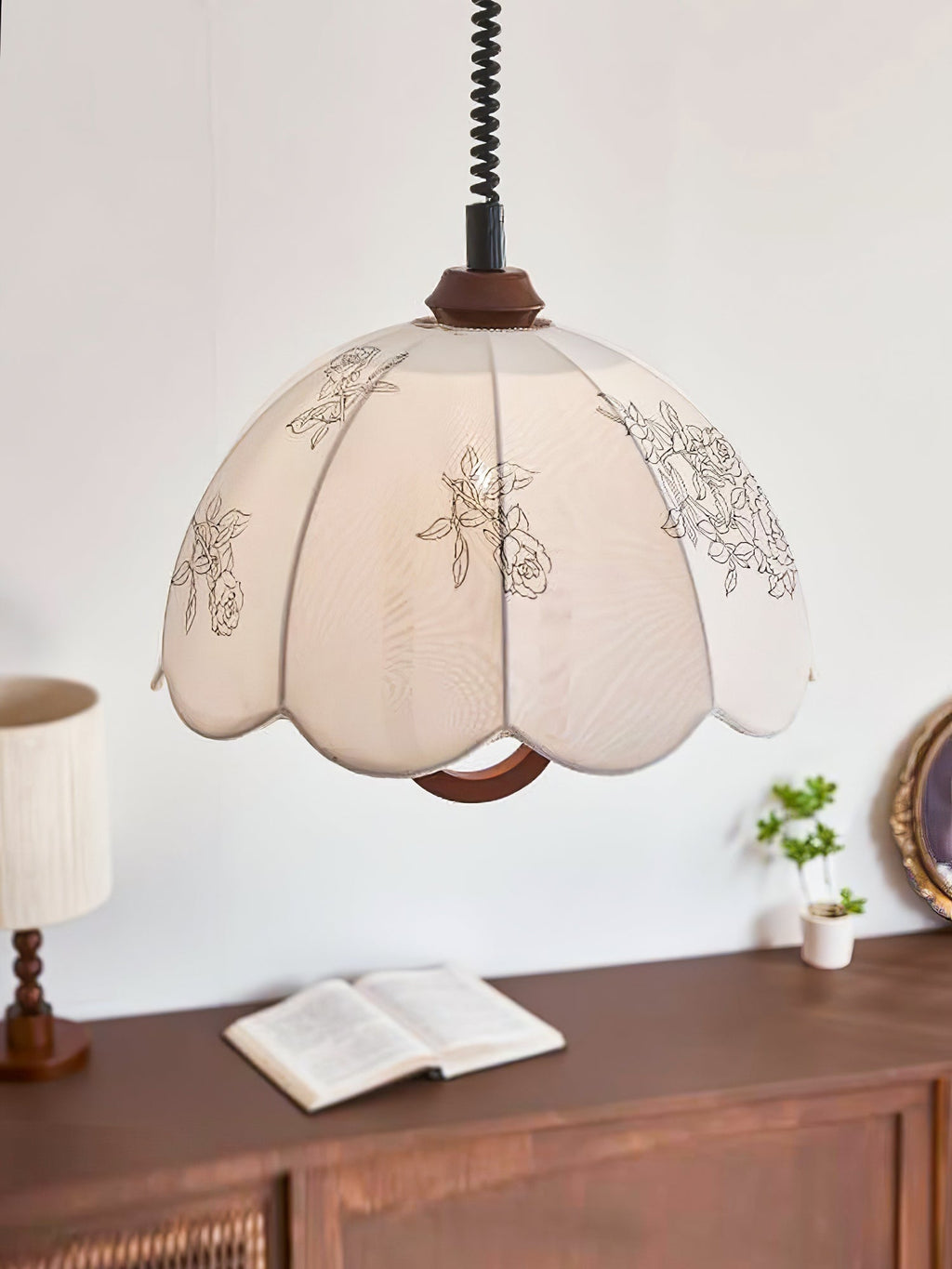 Talenia Fabric Pendant Light-Moonnatur